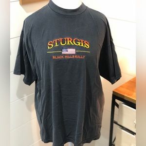 Vintage Y2K Sturgis embroidered t shirt grunge Black Hills Rally SD 2001